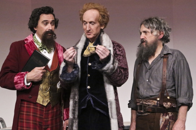 David Melville, Larry Cedar and Armin Shimerman in The Gospel According to Thomas Jefferson, Charles Dickens and Count Leo Tolstoy: Discord.