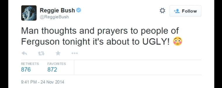 Reggie Bush Ferguson Tweet