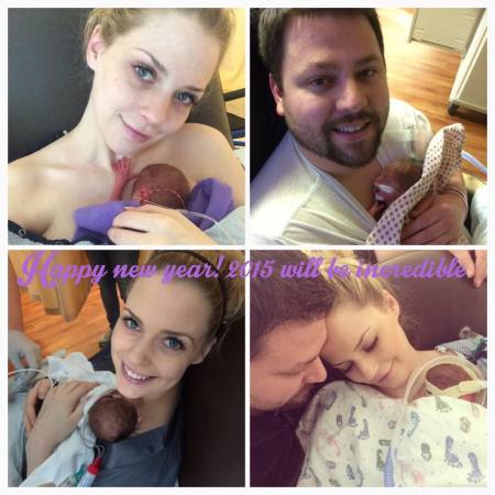 Ashley and Tyson Gardner with their four baby girls.