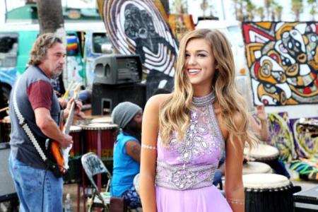 Sadie Robertson posed for a Sherri Hill fashion shoot.