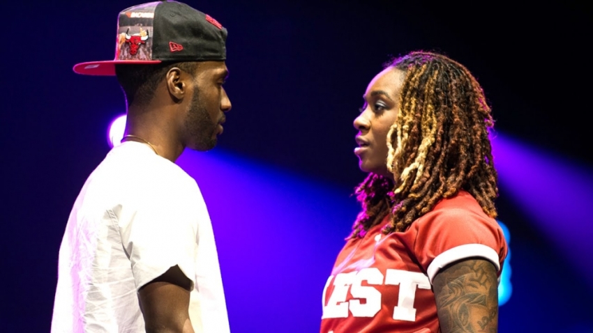 Preston Perry and Jackie Hill-Perry perform "The Fall" at RHETORIC 2014.