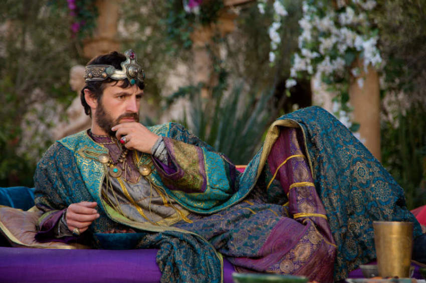 Antipas (Eoin Macken) watches while Salome dances for him in National Geographic's