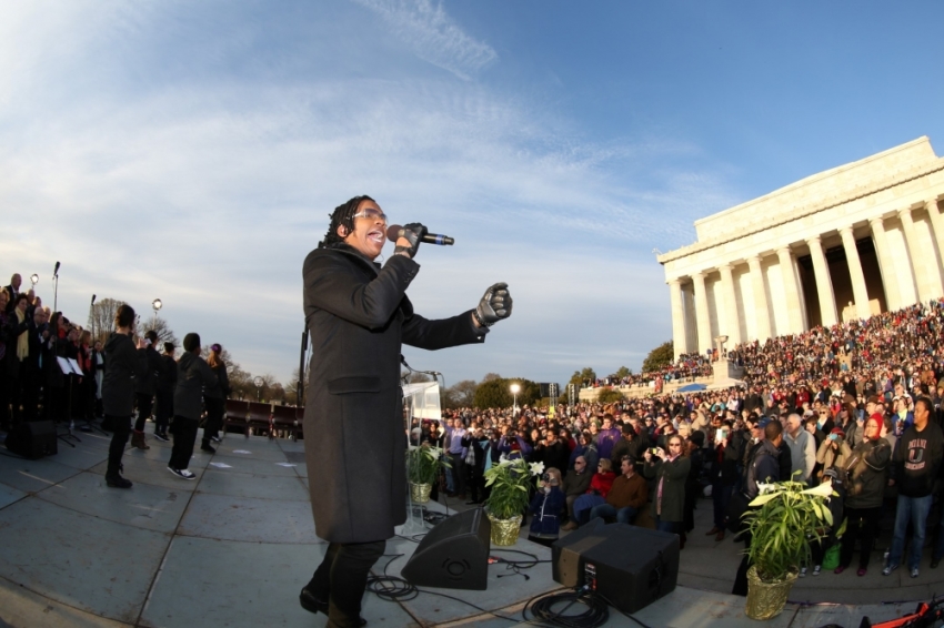 Michael Tait of Newsboys performs the hit song 