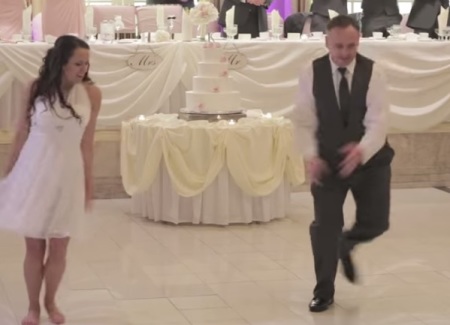 Bride And Groom Surprise Reception Guests With A Special First