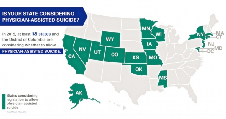 States Considering Physician Assisted Suicide