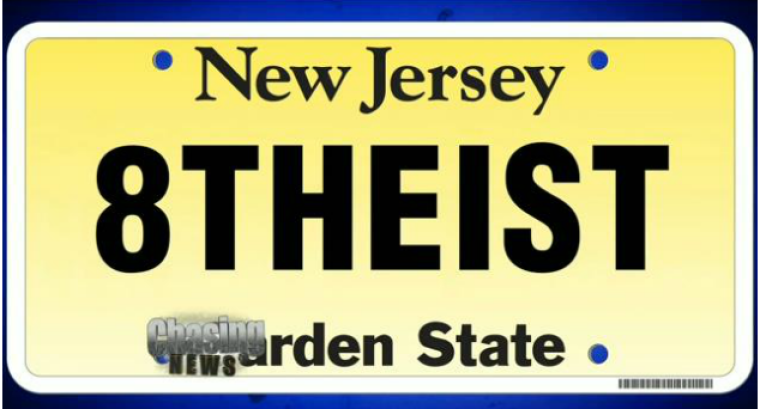 '8THEIST' License Plate