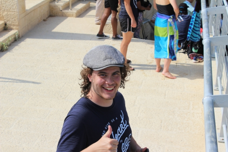 Oral Roberts University student Joey Hall says baptizing in the Jordan River was a "spiritual" experience for him.