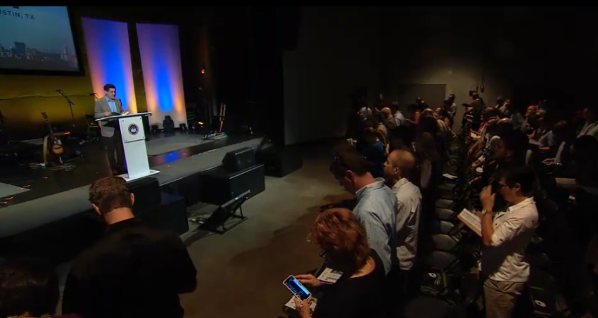 Russell Moore, president of the Ethics & Religious Liberty Commission of the Southern Baptist Convention, gives remarks at the ERLC SBC event "Equip Austin" at Austin Stone Community Church in Austin, Texas, on Wednesday, July 29, 2015.