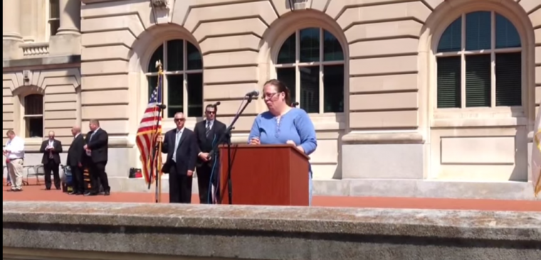 Rowan County Court Clerk Kim Davis Speaks at Rally