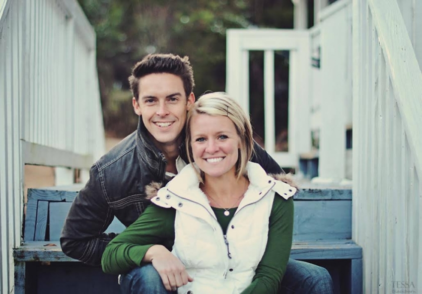 Davey Blackburn seen in this image with his departed first wife, Amanda, who was killed in 2015.