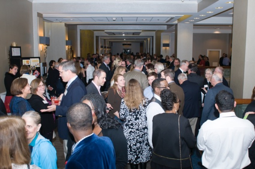 Crowds wait for the beginning of the Pregnancy Resource Center's annual gala at the Richmond Marriott in Richmond, Virginia, on Thursday, November 19, 2015. Featured speakers were the Benham Brothers<span style=