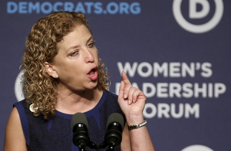 Democratic National Committee Chair and Congresswoman Debbie Wasserman Schultz (D-FL) opens her party's Women's Leadership Forum's 22nd annual conference in Washington October 23, 2015.