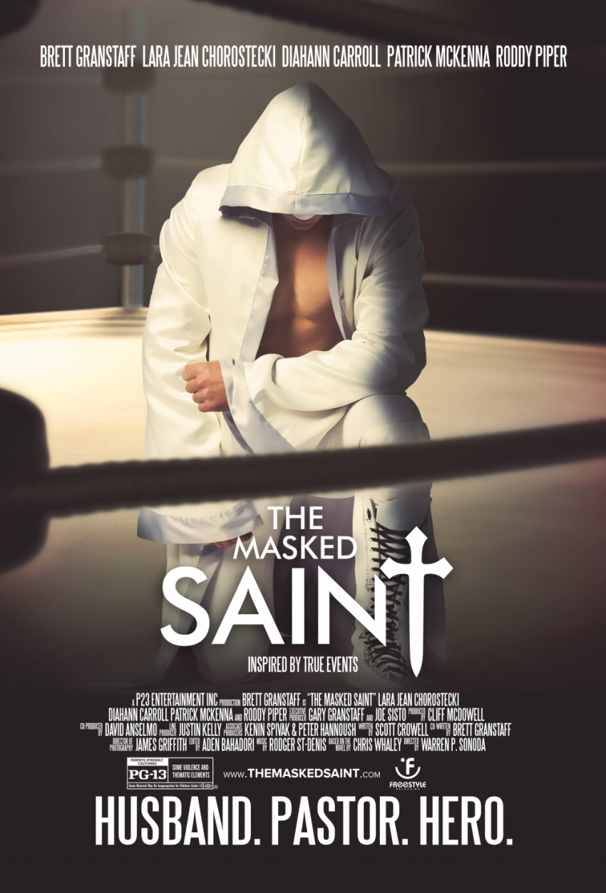 "The Masked Saint" film poster.