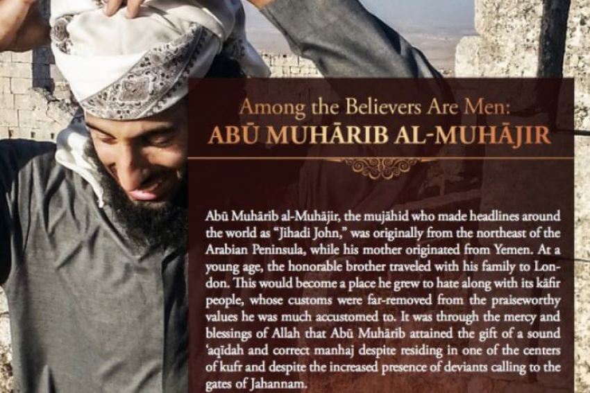 Dabiq's obituary for Mohammed Emwazi, who is also known as 