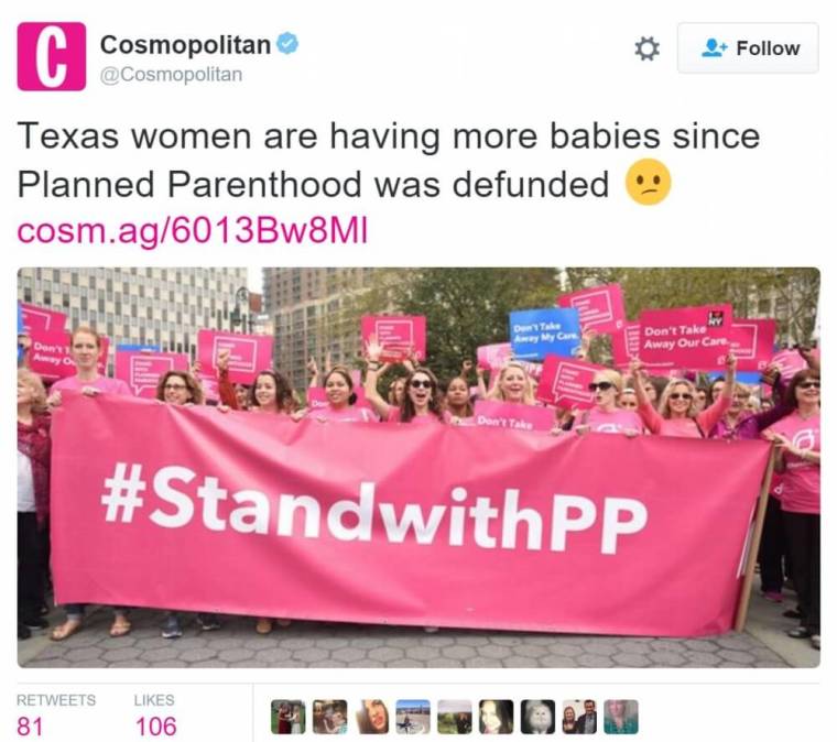 Tweet from Cosmopolitan