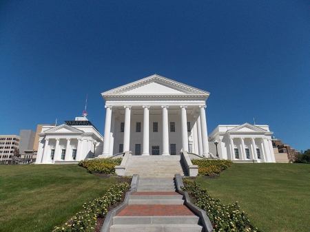 The Virginia State House in Richmond, Virginia.
