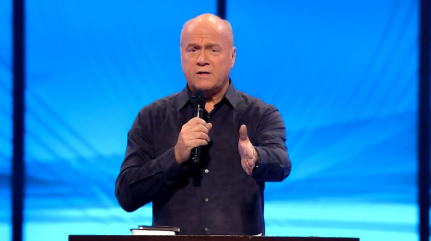 Pastor Greg Laurie preachinf at Prestonwood Baptist Church in Plano, Texas, February 28, 2016.