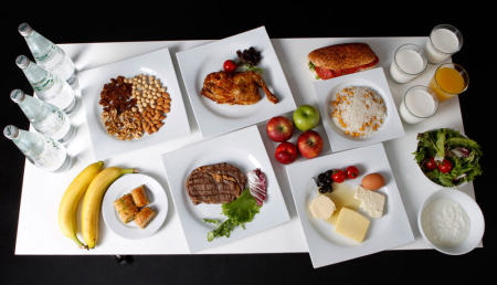 The daily meal intake of Turkish javelin thrower and Olympic hopeful Fatih Avan, 23, is pictured in Ankara May 29, 2012. Avan made the world's second best throw of 2012 but the Olympic Games have a special place in his heart. 