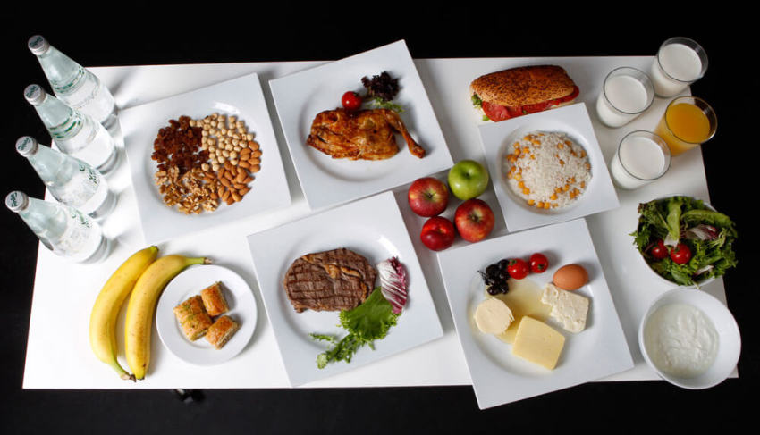 The daily meal intake of Turkish javelin thrower and Olympic hopeful Fatih Avan, 23, is pictured in Ankara May 29, 2012. Avan made the world's second best throw of 2012 but the Olympic Games have a special place in his heart. 