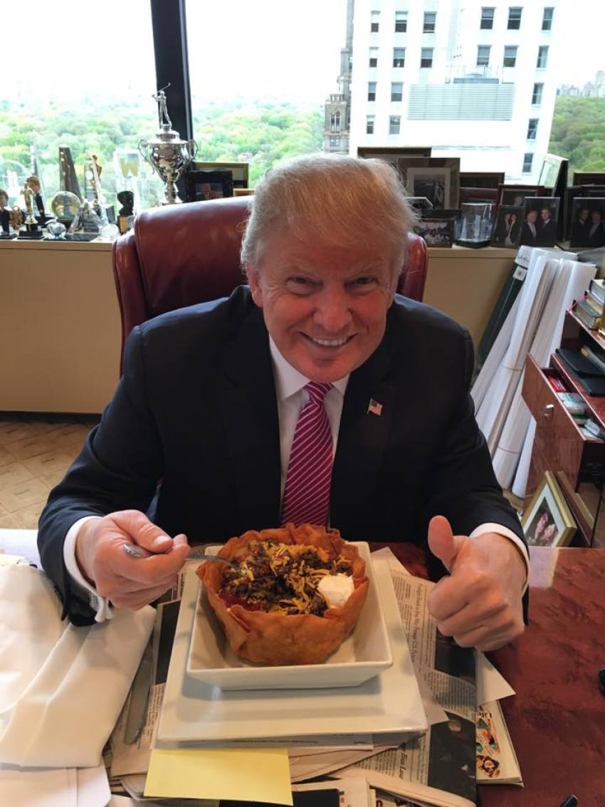 Posted to Donald Trump's Facebook page with the caption: