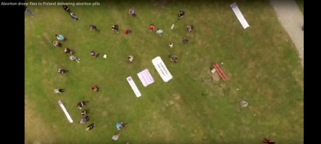 A view from a camera installed in the "abortion drone."