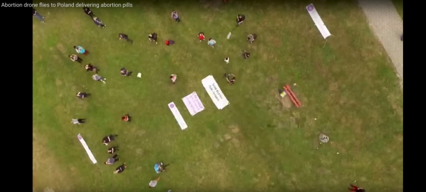 A view from a camera installed in the "abortion drone."