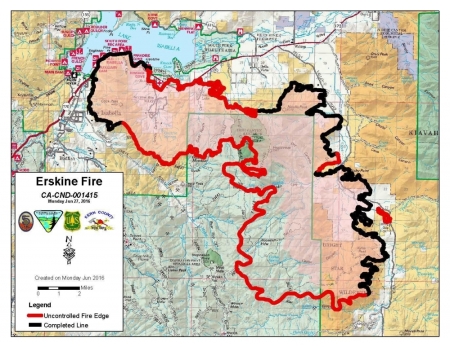 Erskine Fire Maps Latest Updates On Kern County Burning Areas
