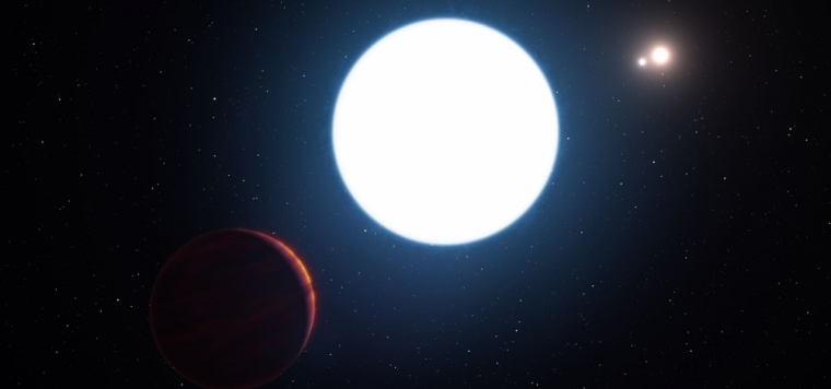 A Surprising Planet with Three Suns