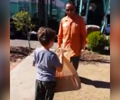 Garbage Truck Driver Goes Out of His Way to Make an Autistic Boy's Day on 'Trash Day' (VIDEO)