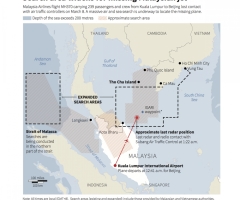 Malaysia Flight Status: Missing Malaysia Airlines Flight 370 May Have Flown Hundreds of Miles in Opposite Direction Before Crash (Route Map)