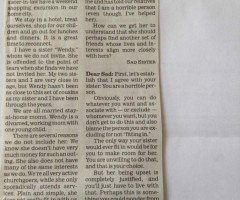 Advice Columnist Slams 'Active Churchgoer' Seeking to Exclude Divorced Sister From Family Vacation