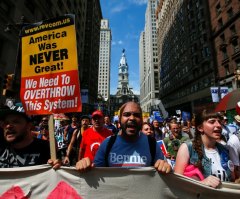 Bernie Sanders Tries to Unify Party as Protesters Boo Hillary Clinton, Chant 'Lock Her Up'