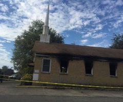 Man who burned historic black church with 'vote Trump' spray-painted on wall sentenced to prison