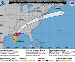 Hurricane Zeta tracker: Gulf coast prepares for another direct hit