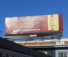 Parents erect 3rd billboard warning against trans medicalization of kids
