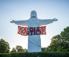 'God Bless Abortions': Christ of the Ozarks statue vandalized by activists