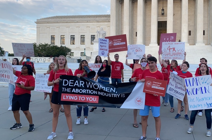 Pro-life group crashes abortion rally at Supreme Court ‘to be there as a light;' plans to continue mission 