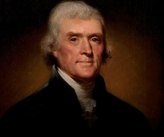 Jefferson's statue and America