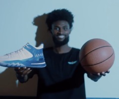NBA player releases first basketball sneakers with visible Bible verses