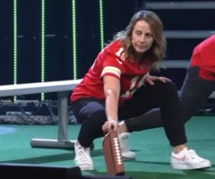 Ohio megachurch pastor kicks Bible off stage during Super Bowl Sunday service