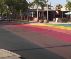 Police searching for drivers who twice defaced LGBT progressive pride mural