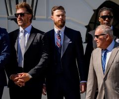 Harrison Butker, KC Chiefs visit White House weeks after kicker criticized Biden's abortion stance