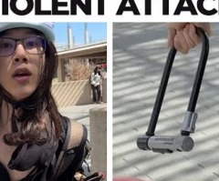 Asian man named 'Alyssa' attacks conservative group TPUSA with bike lock