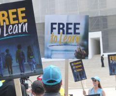 Moms, school choice advocates rally in support of Catholic charter school at Supreme Court