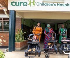 Christian ministries deliver the Gospel, over 200 wheelchairs to disabled Ugandan children