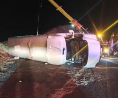 Dozens injured as bus carrying church group overturns in bid to avoid cliff