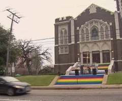 Historic Texas UMC church gets OK to keep LGBT rainbow-color steps painted to defy governor