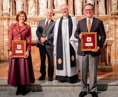 Stephen Colbert, wife given 'servant leadership' awards by largest Episcopal seminary