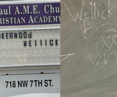 ‘An act of evil desecration’: Florida church vandalized with racial slurs, demonic images