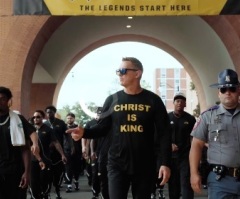 Southern Mississippi football coach wears 'Christ is King' shirt at pregame event